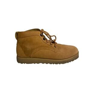 UGG Bethany Chestnut Lace Up Boot Womens Suede Sheepskin Fur Lined Size 7